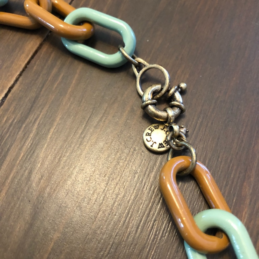 J. Crew Chain Link Rhinestone Statement Necklace - Picture 3 of 6